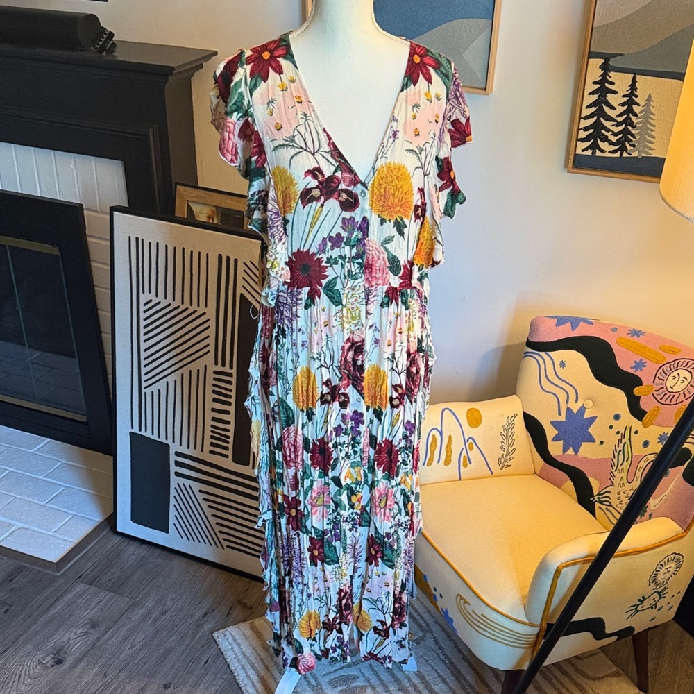 Free People Multicolor Floral Maxi Dress